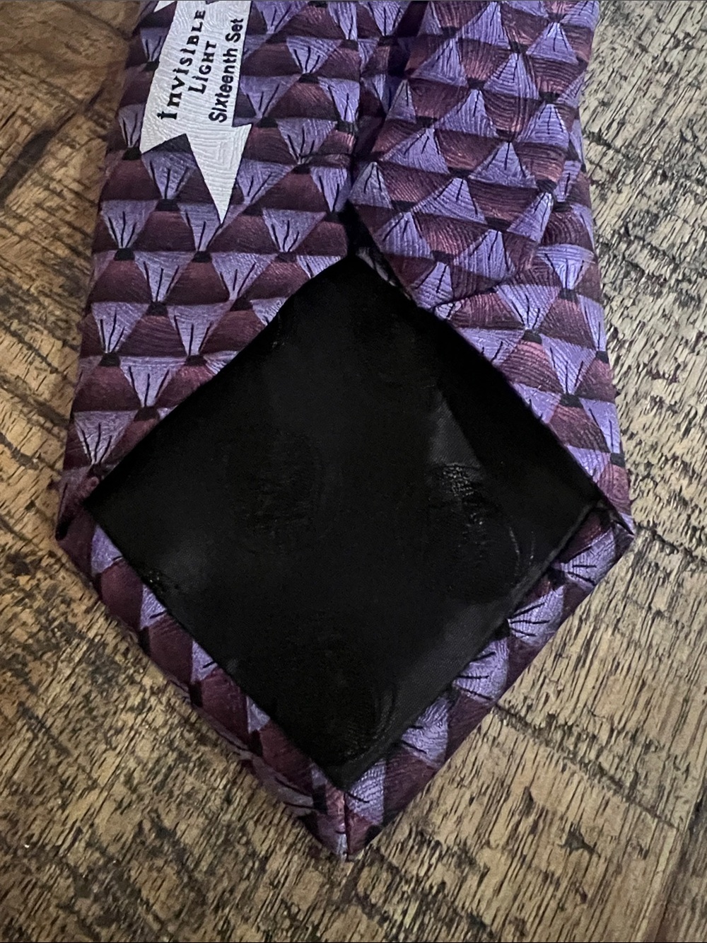 Grateful Dead Purple Geometric Silk Tie - Picture 3 of 5
